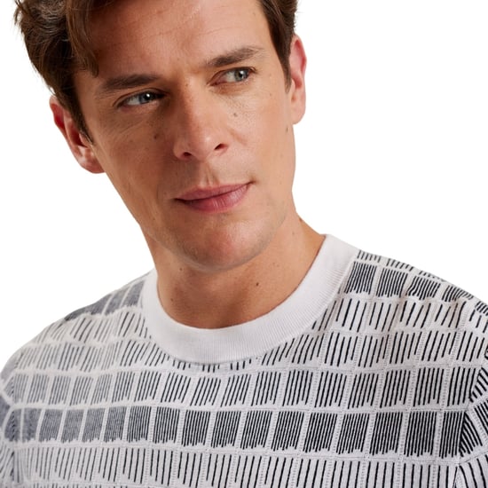 Ted Baker Srevel Regular Jacquard Weißes T-shirt - Image 5