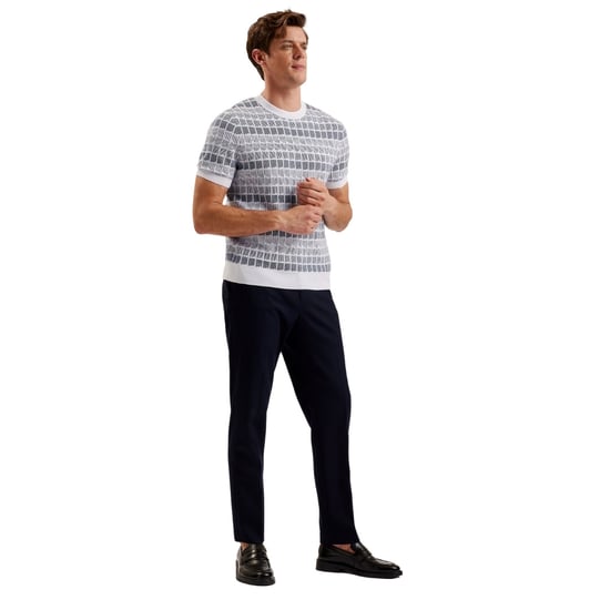 Ted Baker Srevel Regular Jacquard Weißes T-shirt - Image 6