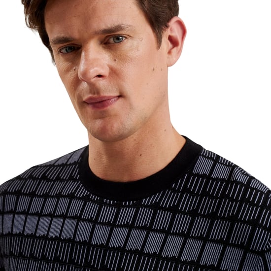 Ted Baker Srevel Regular Jacquard Schwarzes T-shirt - Image 5