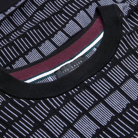 Ted Baker Srevel Regular Jacquard Schwarzes T-shirt - Image 6