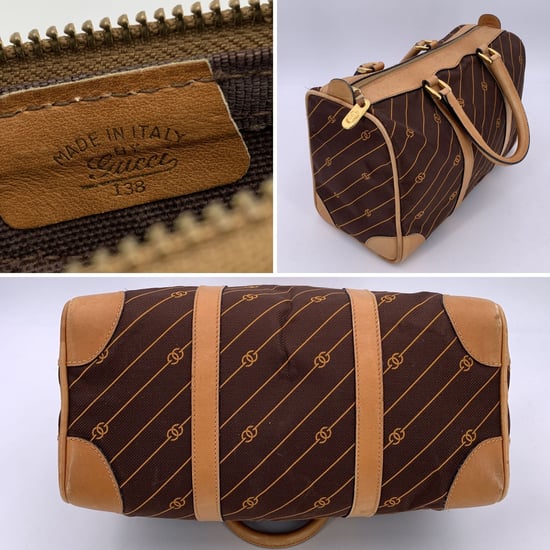 Gucci Vintage Stoffhandtasche Boston - Image 4