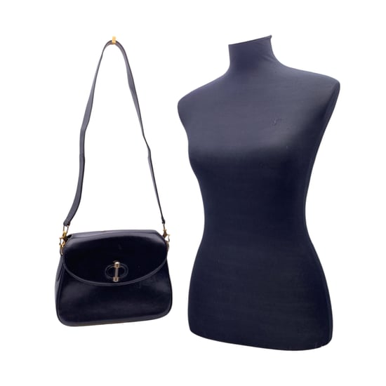 Gucci Vintage Leder-Schultertasche Box - Image 2