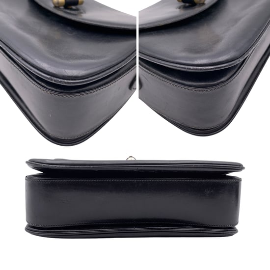 Gucci Vintage Leder-Schultertasche Box - Image 4