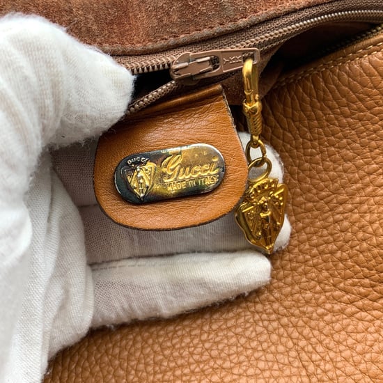 Gucci Vintage Schultertasche aus Leder mit GG-Logo - Image 6