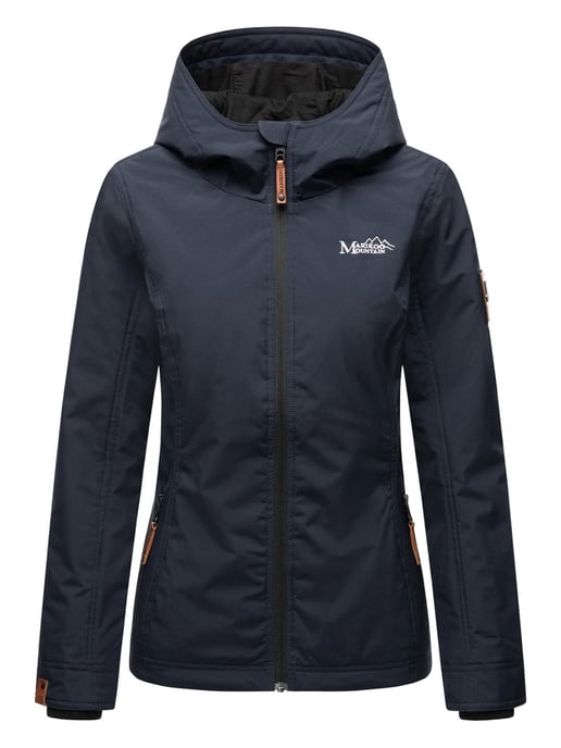 Marikoo Damen Übergangsjacke leichte wind- und wasserabweisende Jacke mit Kapuze Navy - Image 2