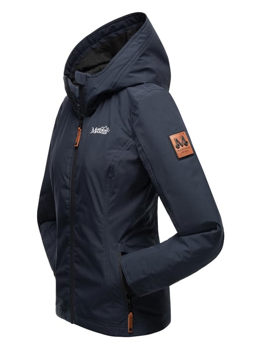 Marikoo Damen Übergangsjacke leichte wind- und wasserabweisende Jacke mit Kapuze Navy - Image 4