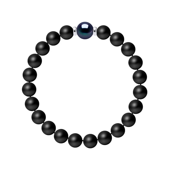 Armband Echte Süßwasser-Zuchtperle rund 9-10 mm — 925er Silber — 19 cm — Herren - Image 2