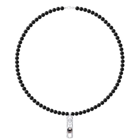 Halskette Tahiti-Zuchtperlen rund 8-9 mm — 925er Silber — 55 cm — Herren - Image 3
