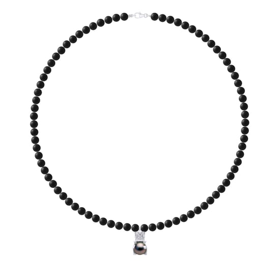 Halskette Tahiti-Zuchtperlen rund 9-10 mm — 925er Silber — 55 cm — Herren - Image 3