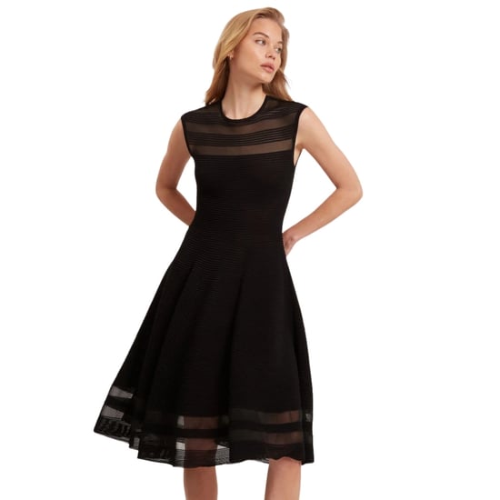 Ted Baker Saalli Strickkleid, Schwarz, Skaterkleid Mit Unsichtbarem Einsatz - Image 2