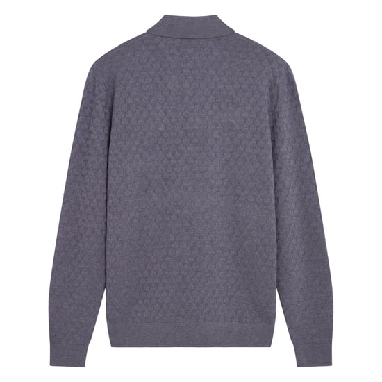 Ted Baker Morar T Stitch Strick-poloshirt In Mittelblau - Image 2
