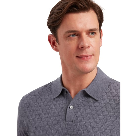 Ted Baker Morar T Stitch Strick-poloshirt In Mittelblau - Image 4