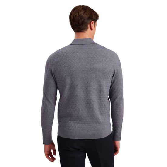 Ted Baker Morar T Stitch Strick-poloshirt In Mittelblau - Image 5