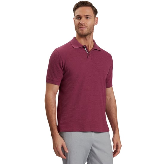 Ted Baker Redman Regular Strukturiertes Fuchsia Polohemd - Image 2
