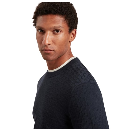 Ted Baker Sainsy T Stitch Navy Rundhalspullover - Image 4