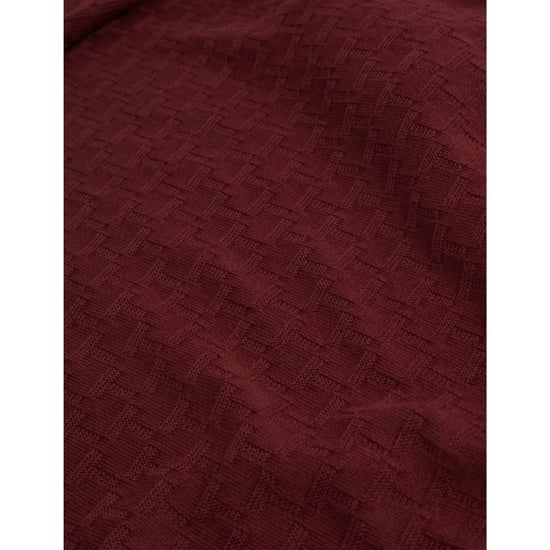 Ted Baker Sainsy T Stitch Rundhalspullover In Bordeauxrot - Image 6
