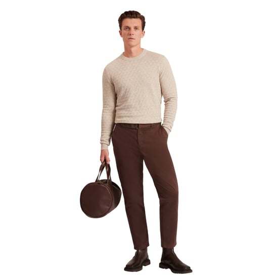 Ted Baker Sainsy T Stitch Rundhalspullover In Natur - Image 4
