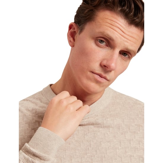 Ted Baker Sainsy T Stitch Rundhalspullover In Natur - Image 5