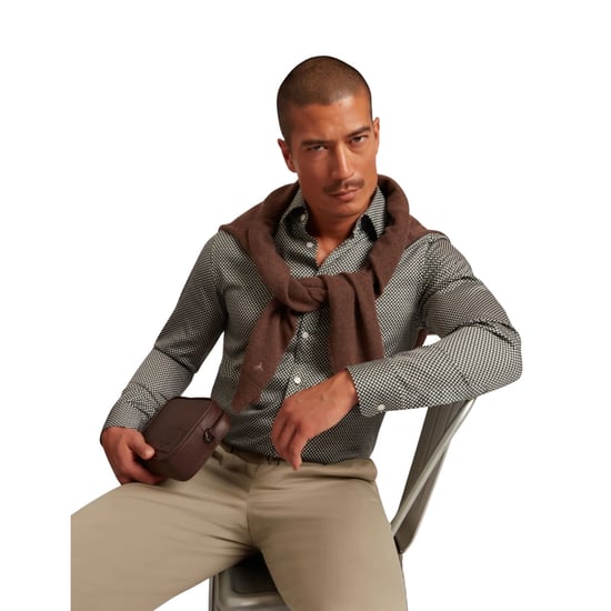 Ted Baker Jozef Mini Geo Print Khaki Hemd - Image 5