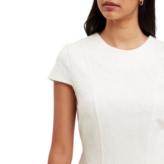 Ted Baker Codaa Besticktes Ponte Mini-skaterkleid In Elfenbein - Image 3