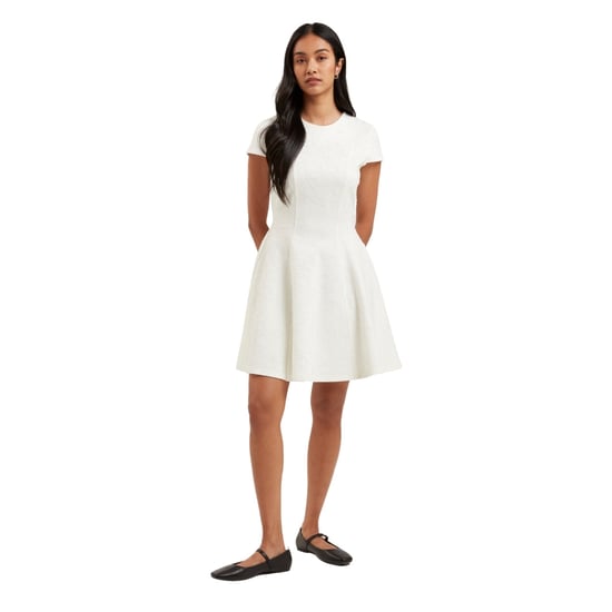 Ted Baker Codaa Besticktes Ponte Mini-skaterkleid In Elfenbein - Image 4