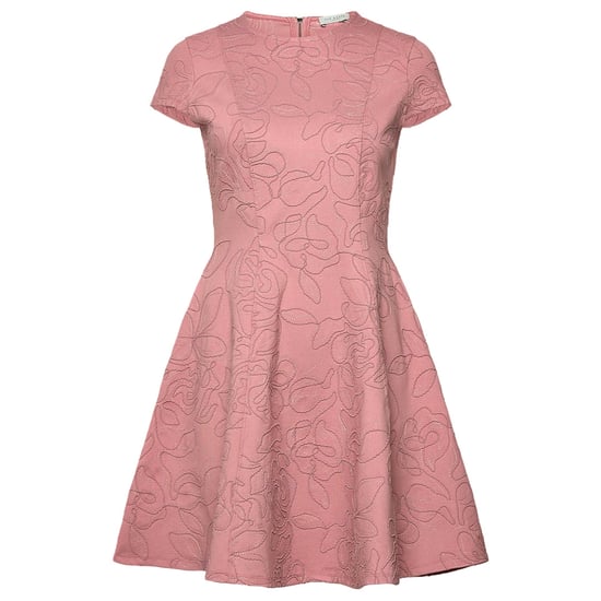 Ted Baker Clodaa Besticktes Ponte-mini-skaterkleid In Rosa - Image 1