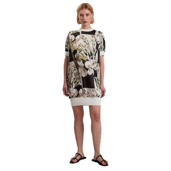 Ted Baker Roneea Kastenförmiges Kleid Mit Print Und Webmuster In Elfenbein - Image 2