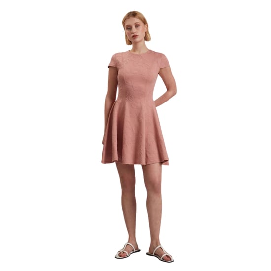 Ted Baker Clodaa Besticktes Ponte-mini-skaterkleid In Rosa - Image 2