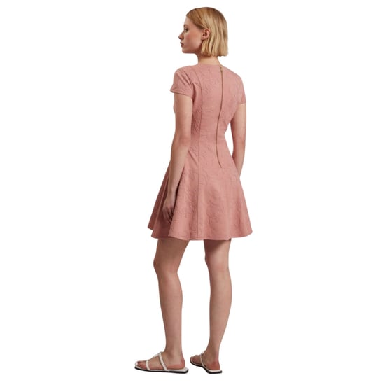 Ted Baker Clodaa Besticktes Ponte-mini-skaterkleid In Rosa - Image 3