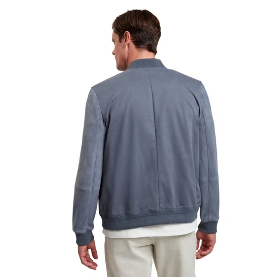 Ted Baker Liams Bomberjacke Aus Baumwolltwill Und Wildleder, Blau - Image 2