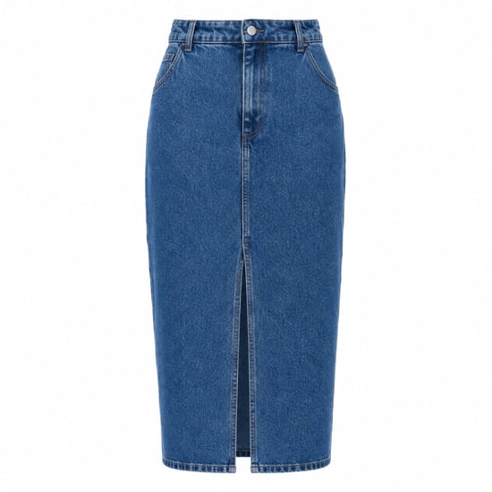 Ted Baker Heloda Jeans-midirock In Blau Mit Schlitz In Der Mitte - Image 1