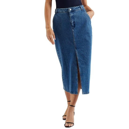 Ted Baker Heloda Jeans-midirock In Blau Mit Schlitz In Der Mitte - Image 2