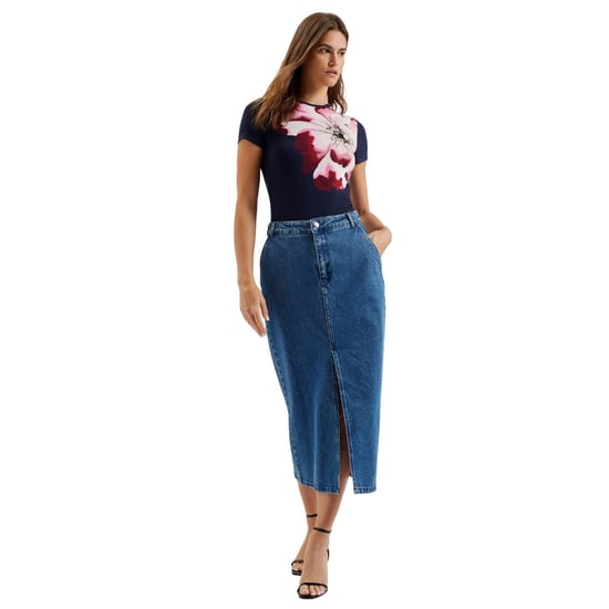 Ted Baker Heloda Jeans-midirock In Blau Mit Schlitz In Der Mitte - Image 3
