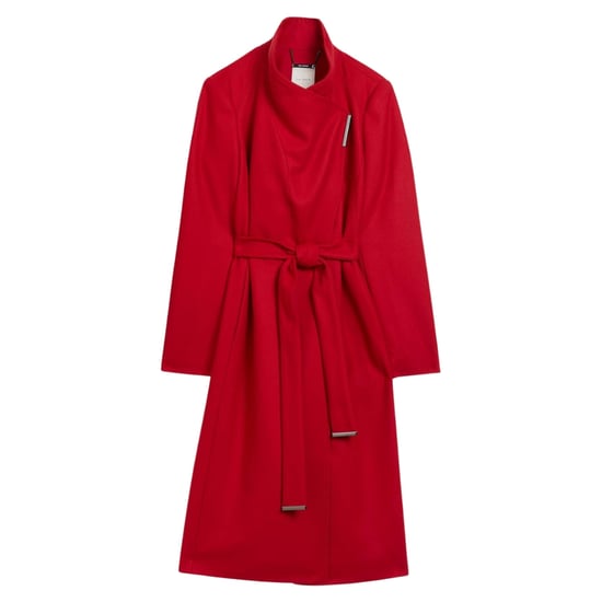Ted Baker Rose Midi-langer, Roter Wollmantel Mit Gürtel - Image 1
