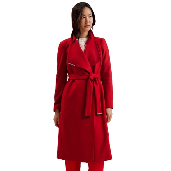 Ted Baker Rose Midi-langer, Roter Wollmantel Mit Gürtel - Image 2