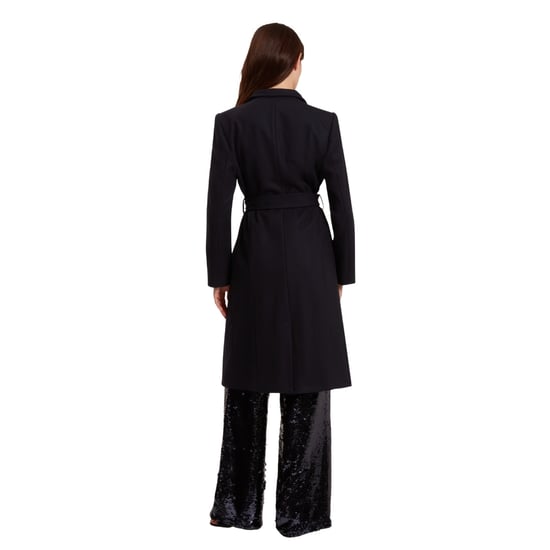 Ted Baker Rose Midi-langer Wollmantel Mit Gürtel In Marineblau - Image 3