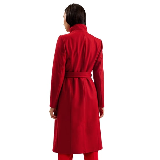 Ted Baker Rose Midi-langer, Roter Wollmantel Mit Gürtel - Image 4