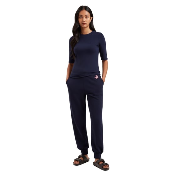 Ted Baker Casy Tailliertes Kurzarm-t-shirt Mit Markenaufdruck Auf Der Brust, Marineblau - Image 2