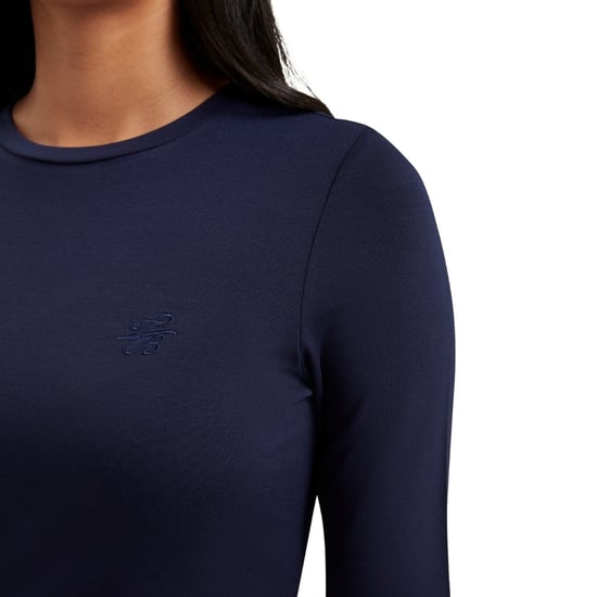 Ted Baker Casy Tailliertes Kurzarm-t-shirt Mit Markenaufdruck Auf Der Brust, Marineblau - Image 3