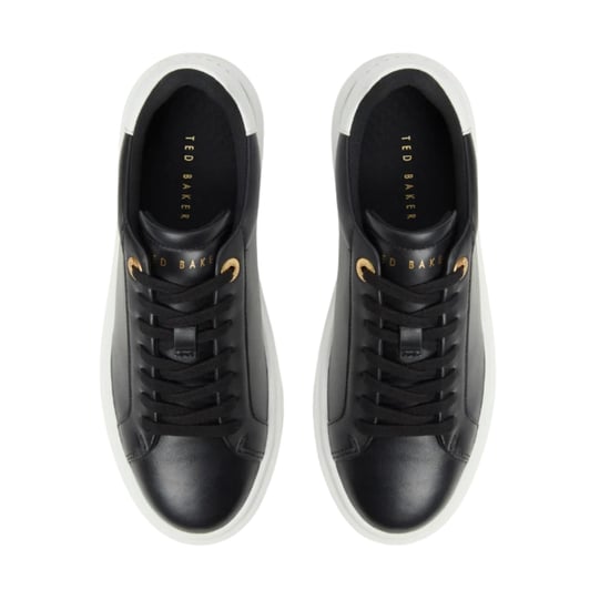 Ted Baker Lorieee Sneaker Aus Glattem, Schwarzem Leder - Image 4