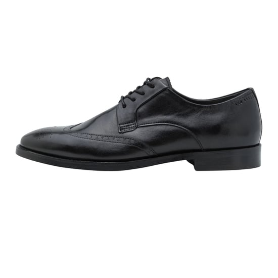 Ted Baker Hackney Wing Toe Brogue Details Schwarze Schuhe - Image 1