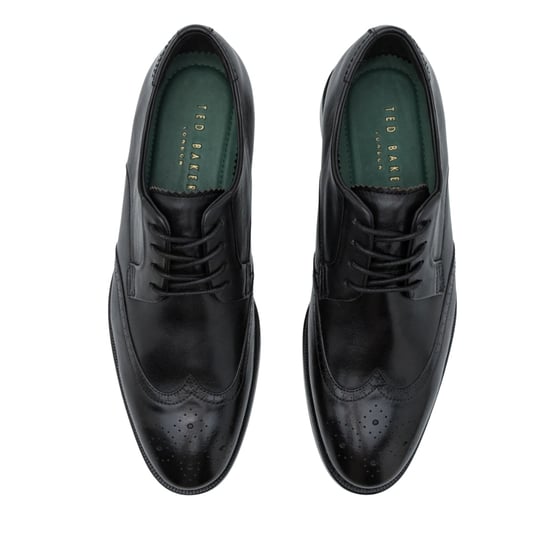 Ted Baker Hackney Wing Toe Brogue Details Schwarze Schuhe - Image 4