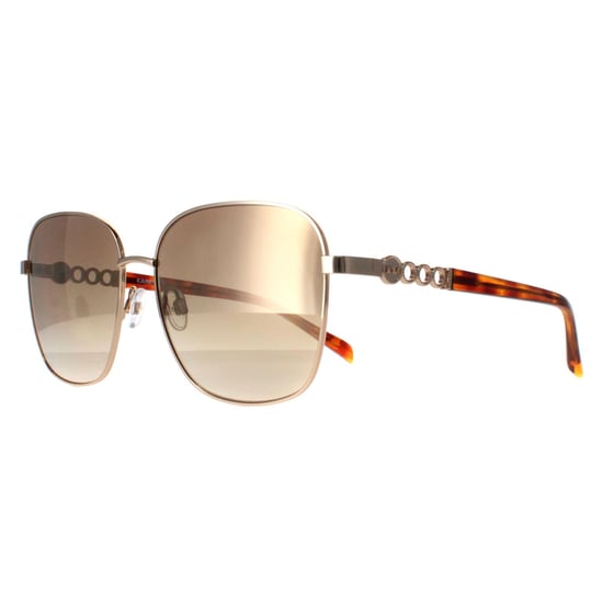 Karen Millen Quadratische Damen Sonnenbrille mit glänzendem Gold und dunkelbraunem Verlauf KM7020 - Image 2