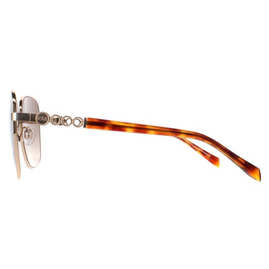 Karen Millen Quadratische Damen Sonnenbrille mit glänzendem Gold und dunkelbraunem Verlauf KM7020 - Image 3