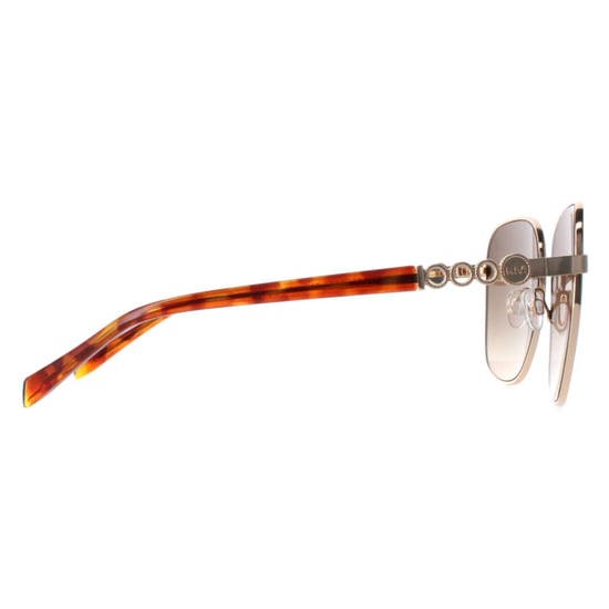 Karen Millen Quadratische Damen Sonnenbrille mit glänzendem Gold und dunkelbraunem Verlauf KM7020 - Image 4