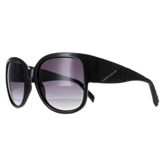 Karen Millen Quadrat Damen Schwarz Dunkelgrau Verlauf KM5050 - Image 2
