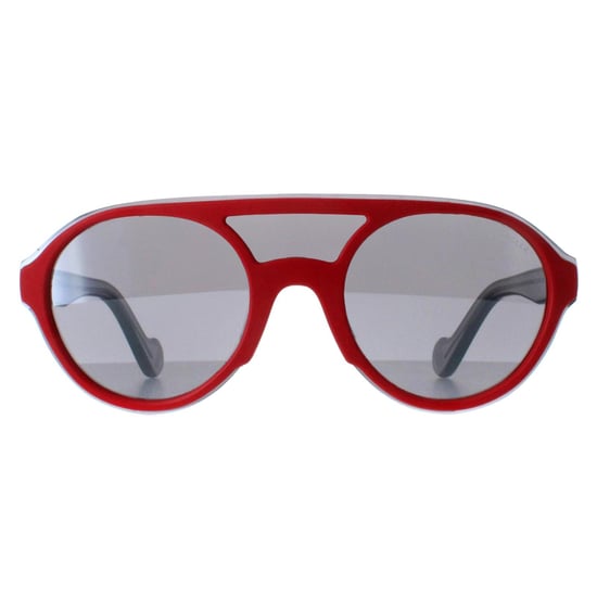 Moncler Rund Unisex Glänzend Rot und Grau Transparent Grau Spiegel ML0052 - Image 1