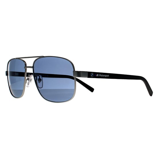 BMW Rechteckige Herren Mattes Licht Palladium Blau Polarisiert BS0039 - Image 2