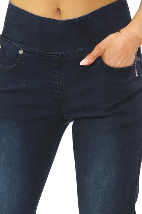 Damen Jeans mit elastischem Bund und Bauchkontrolle in Dunkelblau - Image 5