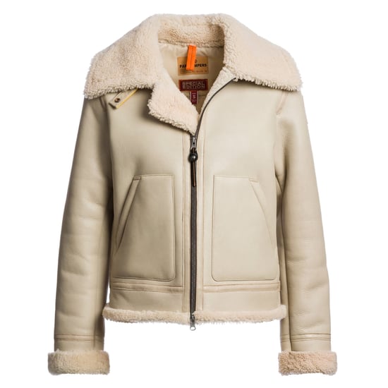 Parajumpers Gialean Special Lederjacke In Haferbraun - Image 1